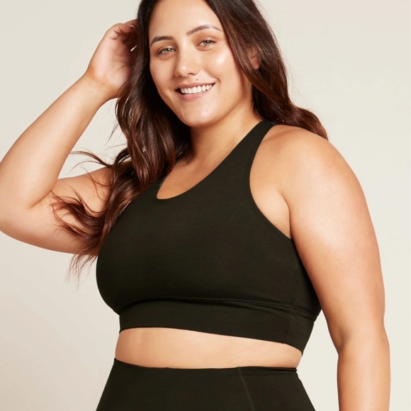 LAST CHANCE Boody Motivate Longline Sports Bra - Olive Green - Size M - Picture 5 of 5